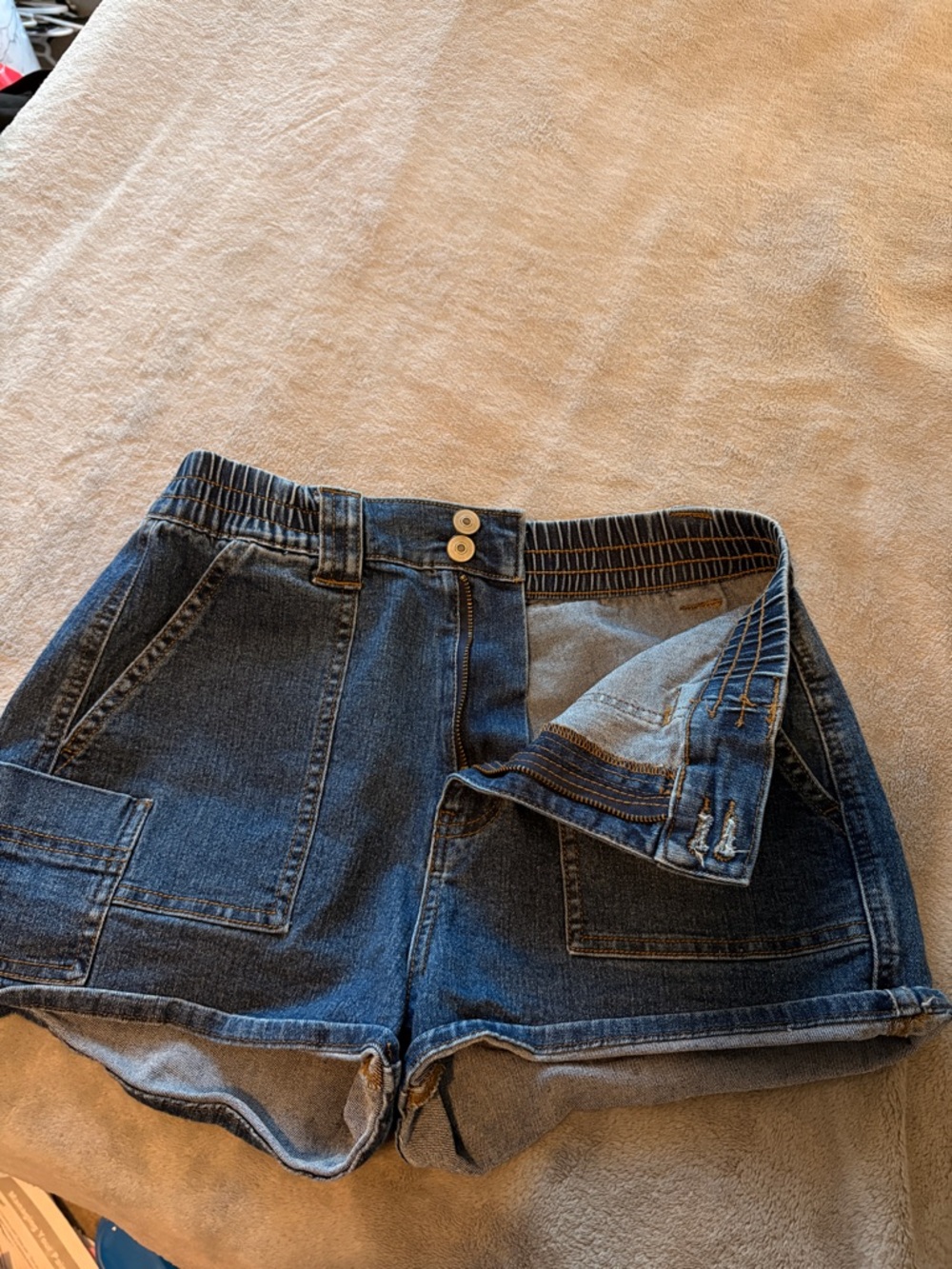 No Boundaries Dark Blue Denim Shorts